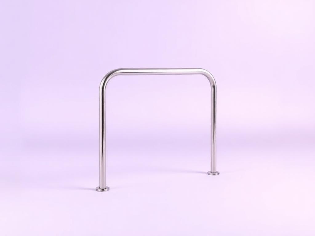 Chrome half-length bed assist rail for a home bed