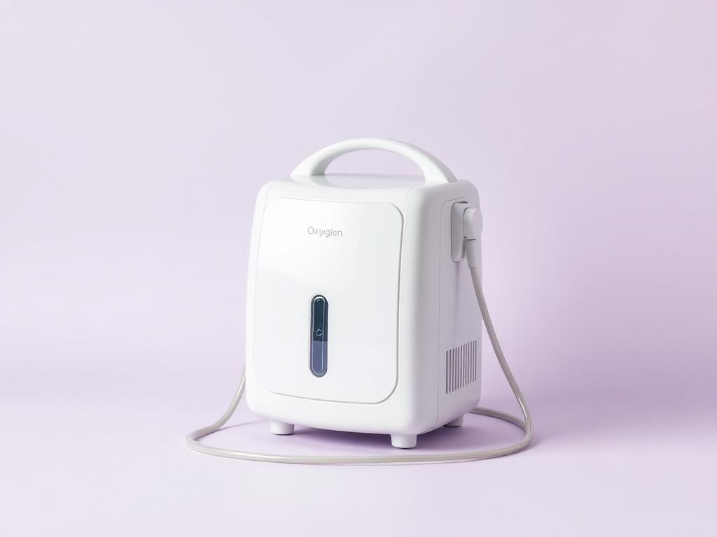 Portable home oxygen concentrator with tubing